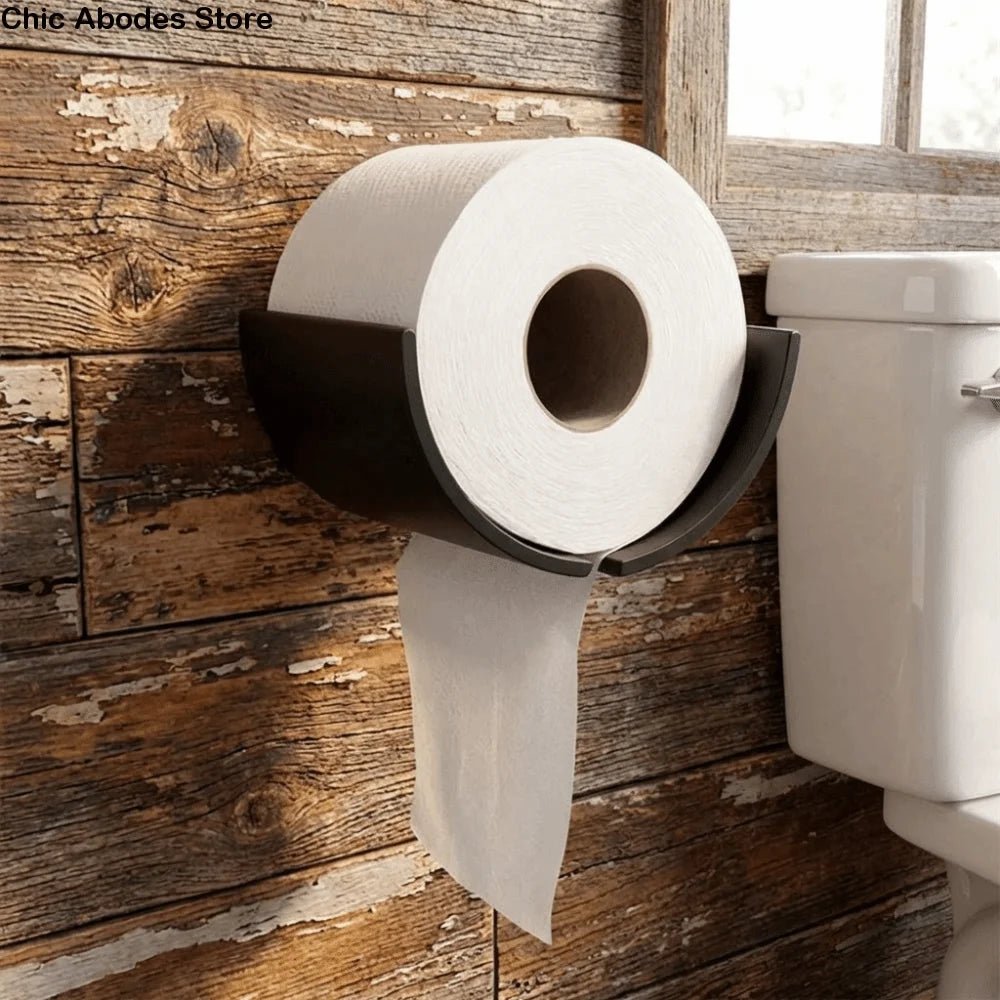 Plastic Roll Paper Holder Convenient Space-Saving Wall-Mounted Paper Towel Box Simple Multifunctional Bathroom Storage Container - BACKUPMYFILESNOW.COM®