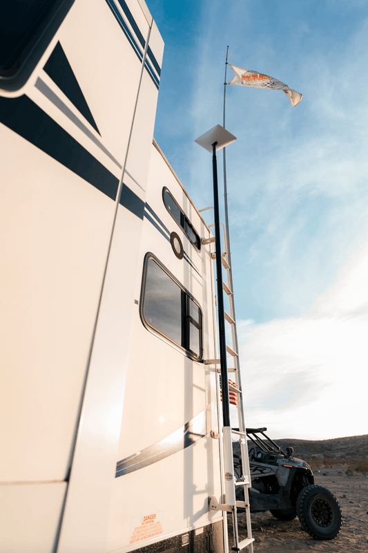 Poles and Holders Starlink Mount Generation 2 Kit with mounting poles and hardware for satellite dish installation.