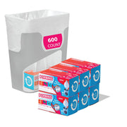 Popbins Trash Bags - Small Garbage Bags Clear Trash Can Liners for Bathroom Bins Bedroom Office & Kitchen Waste Multi - Purpose Household Wastebasket Cleaning Supplies - 1.2 Gallon Pack of 20 - BACKUPMYFILESNOW