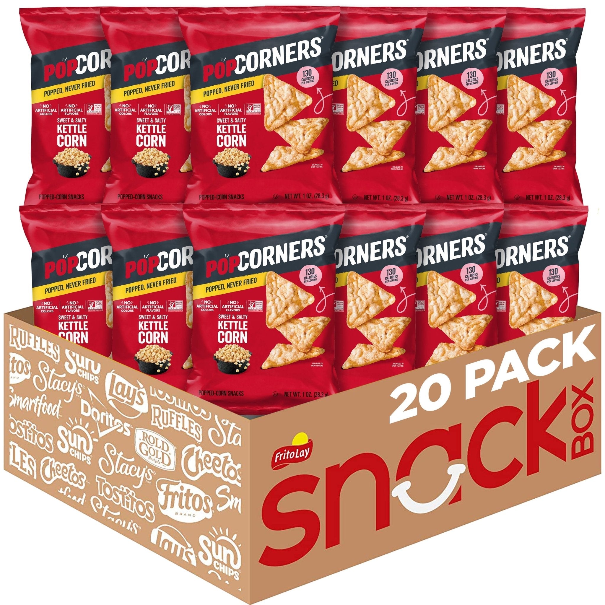 Popcorners No Artificial Colors or Flavors Kettle Corn Popped Corn Chips Bag, 1 Oz, 20 Pack - BACKUPMYFILESNOW.COM®