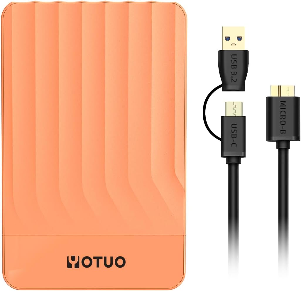 Portable External Hard Drive Storage Expansion Mobile HDD USB 3.0 USB - C for PC, Mac, Desktop, Laptop, PS4, Xbox One X/S, Xbox 360, Office & Game (Black, 1TB) - BACKUPMYFILESNOW