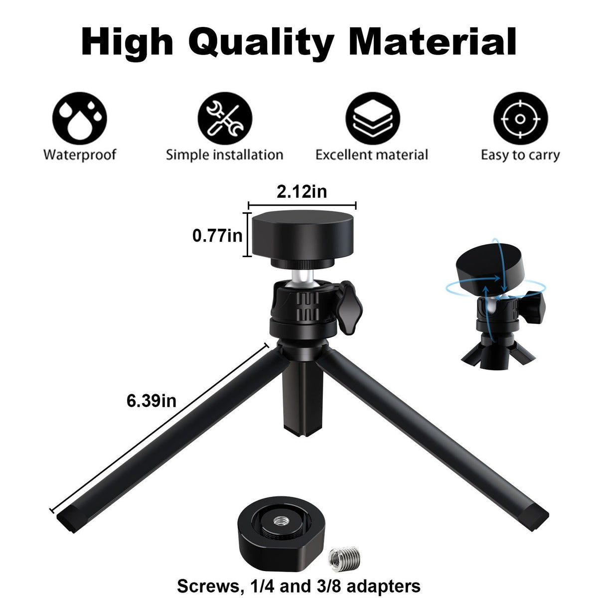 Portable tripod mount for Starlink Mini by Tesery, showing adjustable legs and mounting bracket for stable satellite internet setup.