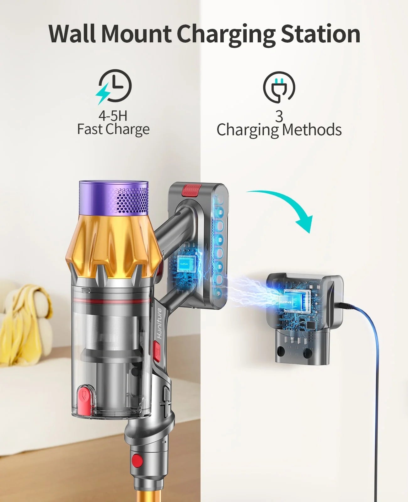 Honiture X7 cordless vacuum and G20 Pro robot vacuum cleaning bundle, showing sleek designs and features for home cleaning.