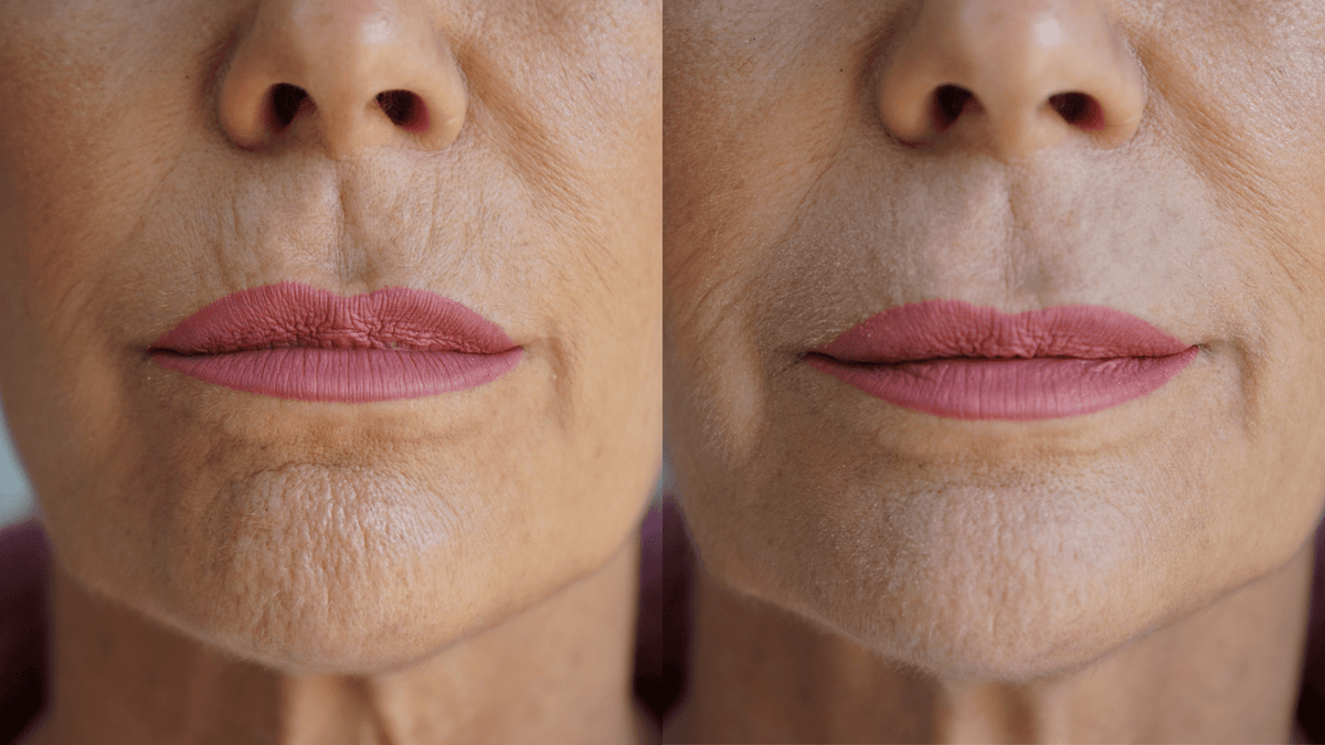 PRAI Beauty Ageless Lip & Line Filler tube showing the 8ml product designed to reduce lip and fine line wrinkles.