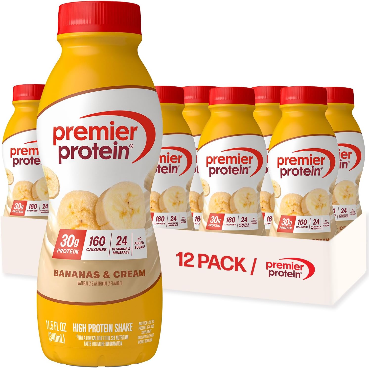 Premier Protein Shake, Vanilla, 30g Protein, No Added Sugar, 24 Vitamins & Minerals to Support Immune Health, 11.5 fl oz, 12 Pack (Packaging May Vary) - BACKUPMYFILESNOW