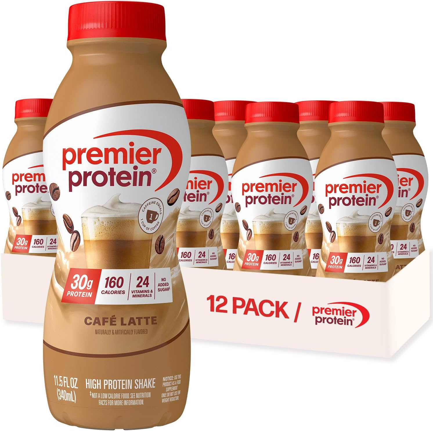 Premier Protein Shake, Vanilla, 30g Protein, No Added Sugar, 24 Vitamins & Minerals to Support Immune Health, 11.5 fl oz, 12 Pack (Packaging May Vary) - BACKUPMYFILESNOW