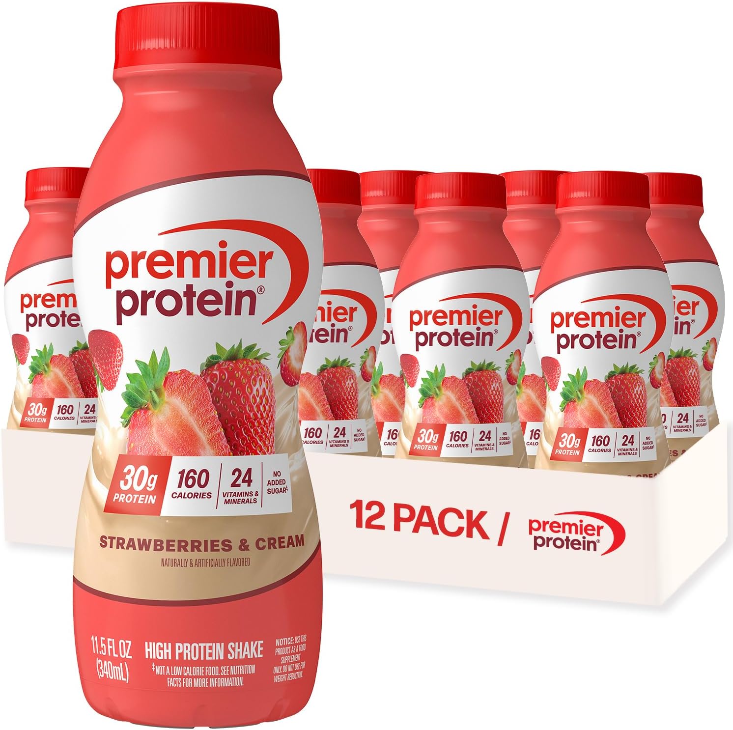 Premier Protein Shake, Vanilla, 30g Protein, No Added Sugar, 24 Vitamins & Minerals to Support Immune Health, 11.5 fl oz, 12 Pack (Packaging May Vary) - BACKUPMYFILESNOW