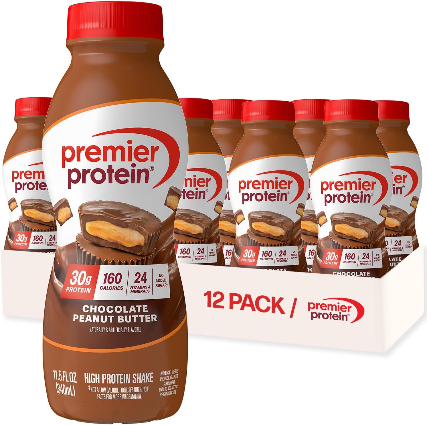 Premier Protein Shake, Vanilla, 30g Protein, No Added Sugar, 24 Vitamins & Minerals to Support Immune Health, 11.5 fl oz, 12 Pack (Packaging May Vary) - BACKUPMYFILESNOW