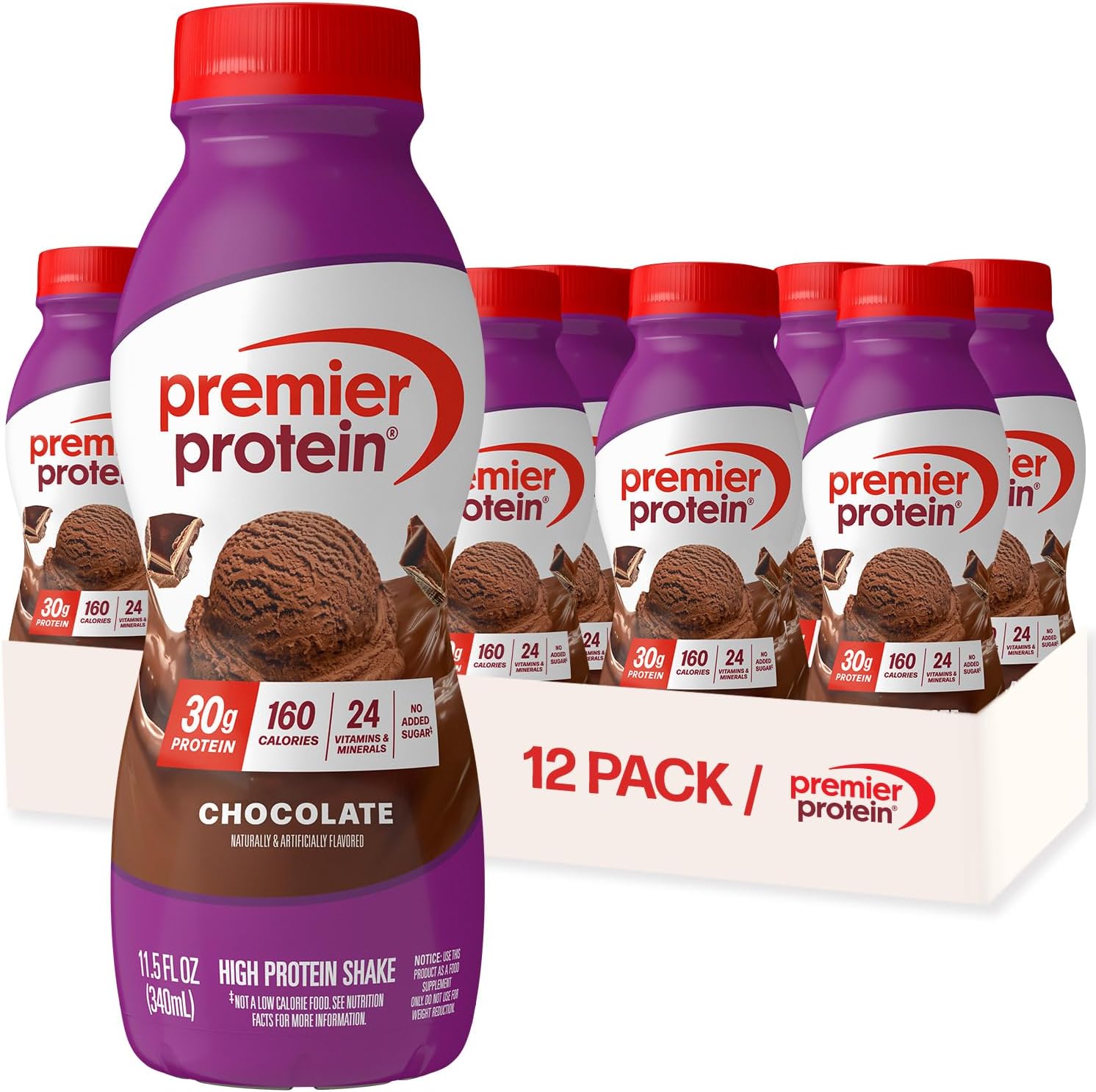 Premier Protein Shake, Vanilla, 30g Protein, No Added Sugar, 24 Vitamins & Minerals to Support Immune Health, 11.5 fl oz, 12 Pack (Packaging May Vary) - BACKUPMYFILESNOW