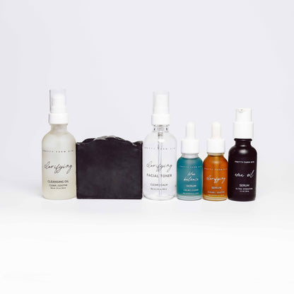 Pretty Farm Girl Acne Skin Kit bundle showing skincare products for full acne treatment routine.