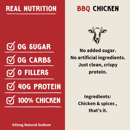 Primal Krisp BBQ Chicken snack in a 2oz bag, featuring tender, flavorful grilled chicken pieces with smoky barbecue seasoning.