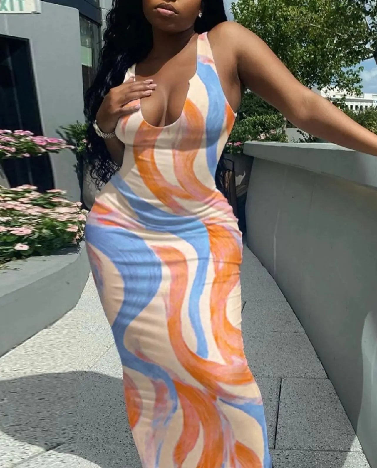 Printed Dress for Women's Fashion - BACKUPMYFILESNOW