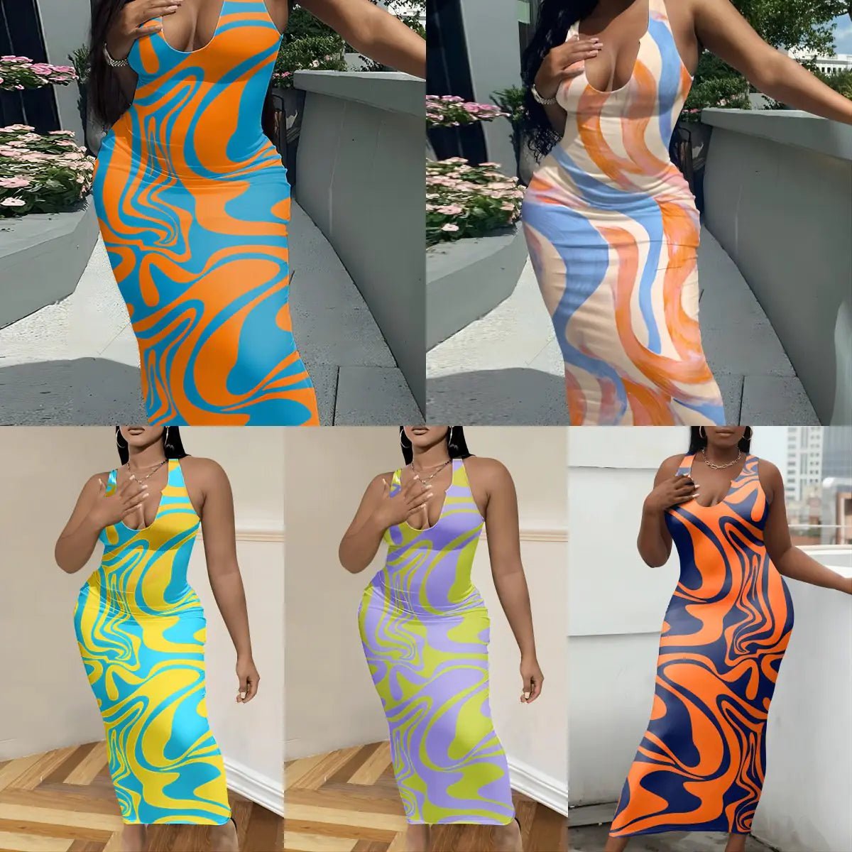 Printed Dress for Women's Fashion - BACKUPMYFILESNOW