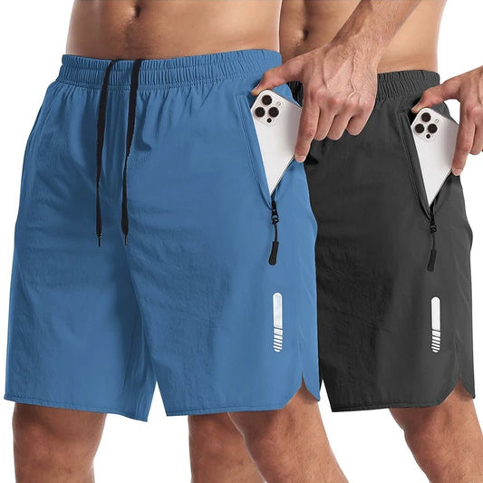Men's khaki sport shorts from Professional Sport-Running Store, ideal for running, gym, beach, and training activities.