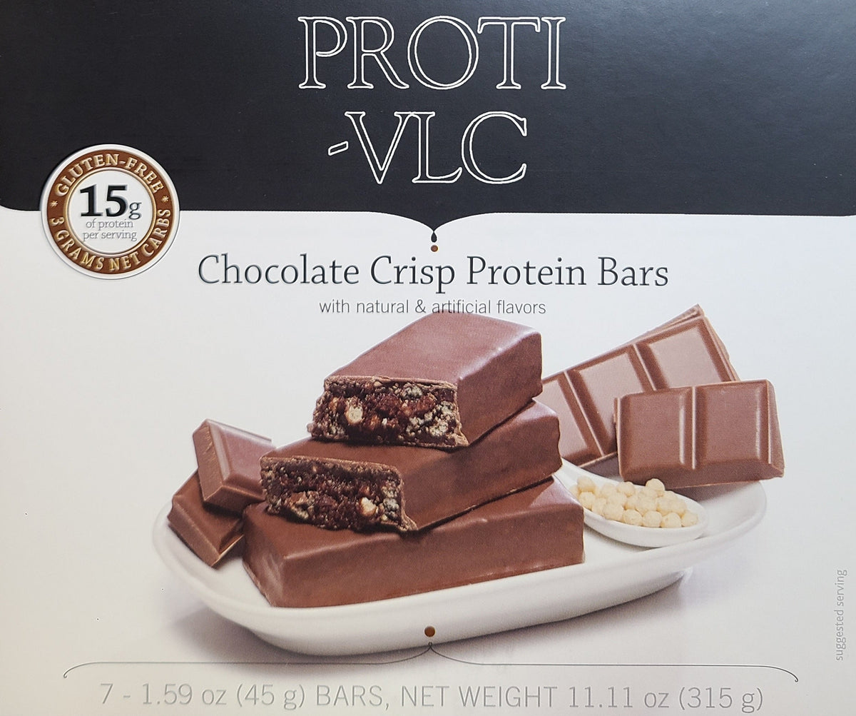 AmBari Nutrition Chocolate Crisp Bar box featuring protein bars with crunchy chocolate and crisp texture for a nutritious snack.