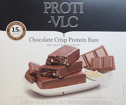 AmBari Nutrition Chocolate Crisp Bar box featuring protein bars with crunchy chocolate and crisp texture for a nutritious snack.