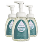 Puracy lavender vanilla foaming hand soap bottles, set of 3, with pump dispensers, showcasing the product's elegant packaging.