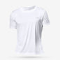 Green men's quick-dry bodybuilding shirt, short-sleeve fitness top with oversized fit, ideal for gym and running workouts.