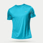 Green men's quick-dry bodybuilding shirt with short sleeves, lightweight fitness top for gym and running by Pure Fitness Store.