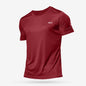 Green men's bodybuilding shirt from Pure Fitness Store, short sleeve quick-dry running and gym top, oversized athletic jersey.