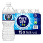 Pure Life purified bottled water 16.9 fl oz pack with Toy Story 5 packaging, mineral-enhanced still drinking water for crisp taste.