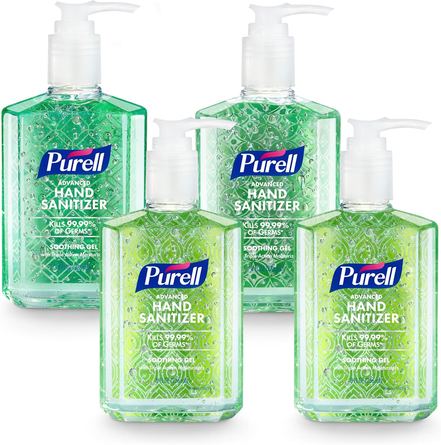 PURELL Advanced Hand Sanitizer Soothing Gel, Fresh Scent, 8 fl oz Pump Bottle (Pack of 4), 9674 - 06 - ECDECO - BACKUPMYFILESNOW