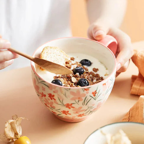 Large Capacity Ceramic Breakfast Cup for Coffee and Milk