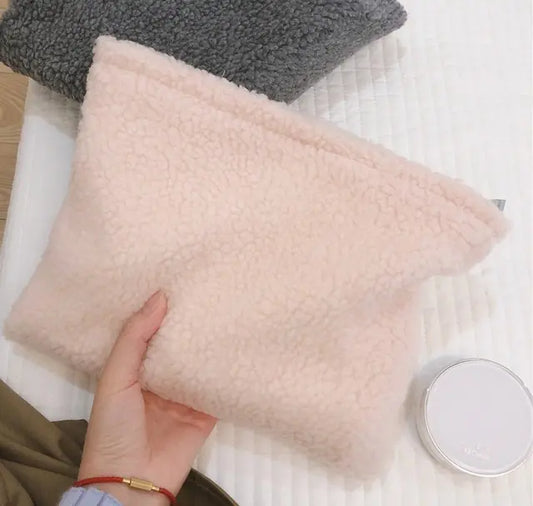 Plush Lambwool Makeup Pouch and Organizer Bag