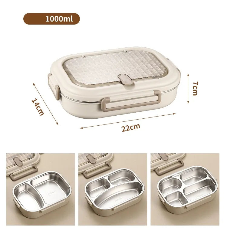 304 Stainless Steel Microwaveable Bento Box