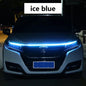 Blue 150cm LED daytime running light strip for car hood, QGT Light Store, decorative ambient lamp, auto engine hood guide, 12V.