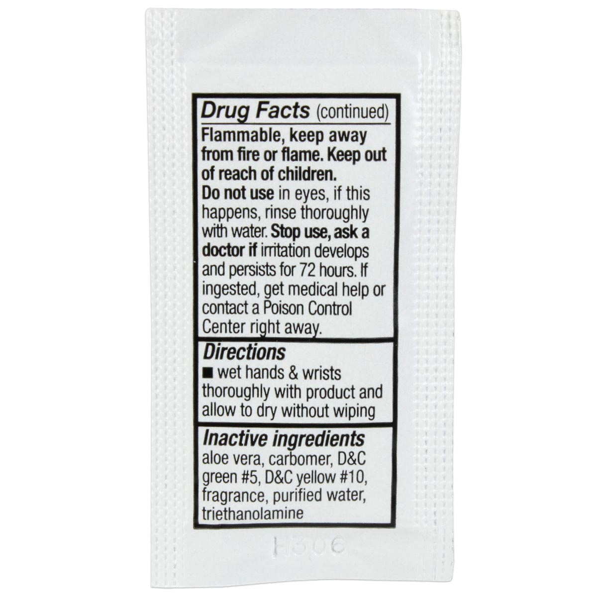 Fresh hand sanitizer in 0.9g pouch by Quakekits.com, 25 per box for hygiene and on-the-go cleanliness.