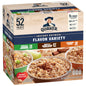 Assorted Quaker Instant Oatmeal variety pack with 52 single-serve packets, 1.51 oz each, featuring different flavors.