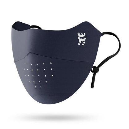 Dark gray Qunature Global UV protection face mask with breathable fabric, adjustable fit, eye coverage, and reusable design.