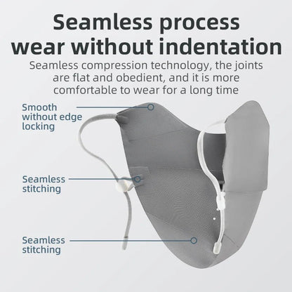 Dark gray Qunature Global UV protection face mask with breathable fabric, eye coverage, adjustable fit, reusable and comfortable.