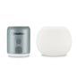 Qunature Global mini air pump with 4.5KPa pressure, 1600mAh battery, and built-in camping light, shown in white.