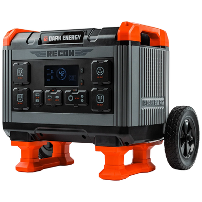 Dark Energy Recon 2000 Power Station with multiple charging ports and digital display, portable energy backup for devices