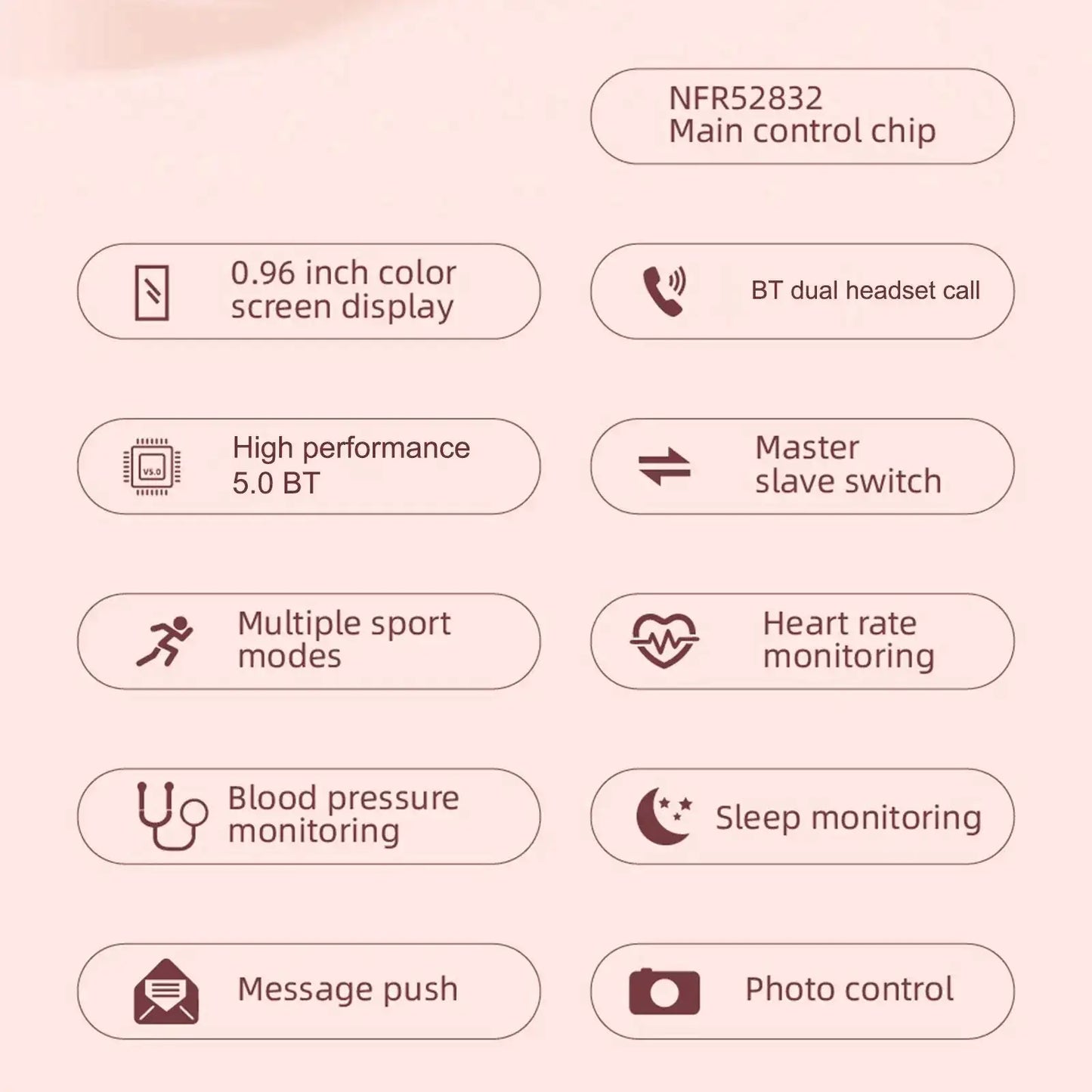 2-In-1 Smart Bracelet With Wireless Earbuds - Fitness Tracker, Heart Rate Monitor & Music Control