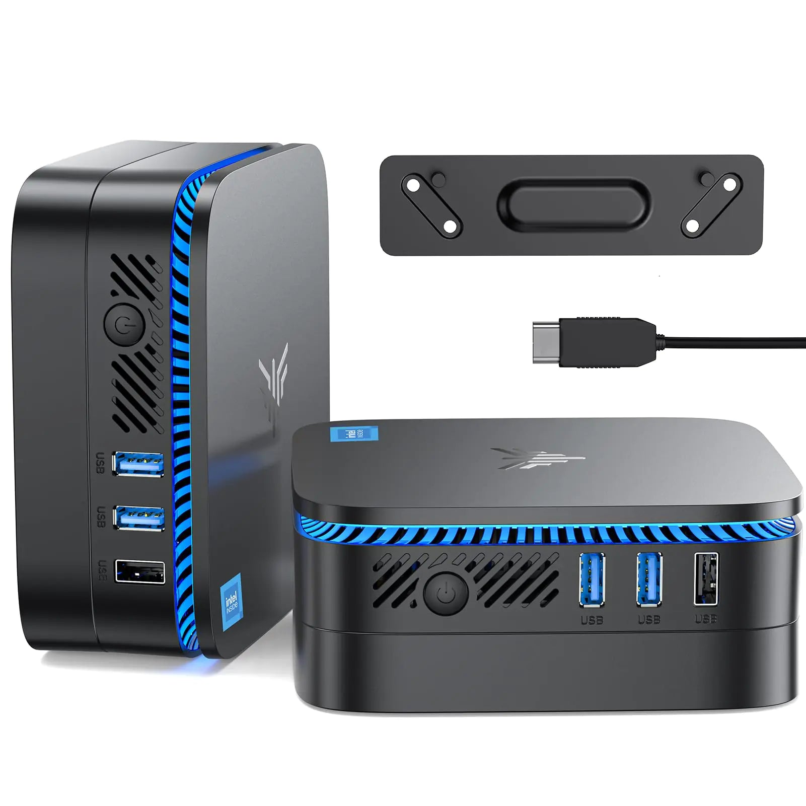 KAMRUI Mini PC 16GB DDR4 1TB M.2 SSD 12th Gen N100 Mini Computer with Ethernet 2 HDMI 4 USB-A Small Computer with WiFi Bluetooth for Office Home Business