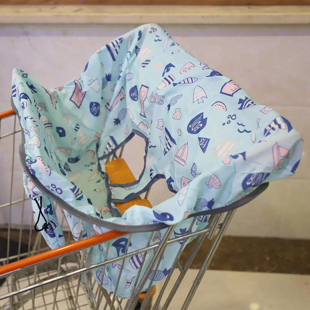 Shopping Cart Cover Baby Seat Cover for Baby Foldable Baby Grocery Cart Cover Soft Shopping Cart Cover Easy to Install High Chair Cover Mom 25.5x13.7x15.7inch Shopping