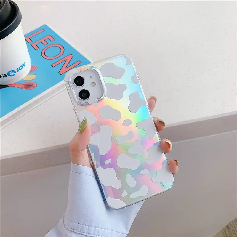 Fashion Laser Leopard Zebra Pattern Soft Case for iPhone