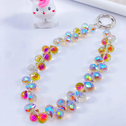 Creative Crystal Phone Chain with Elegant Beads and Design