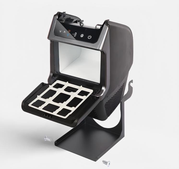 Tesla Model Y rear armrest box with built-in refrigerator, compressor cooling, fast 40-minute chill, easy non-destructive installation.