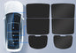 Tesla Model Y rear liftgate sunshade by Tesery Official Store, showing the dark fabric sunshade installed in the vehicle's rear liftgate area.
