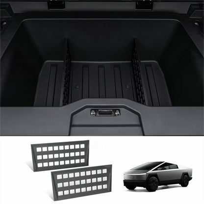 Pair of rear trunk lower grille baffles for Tesla Cybertruck, compatible with CyberTruck models, from Tesery Official Store.