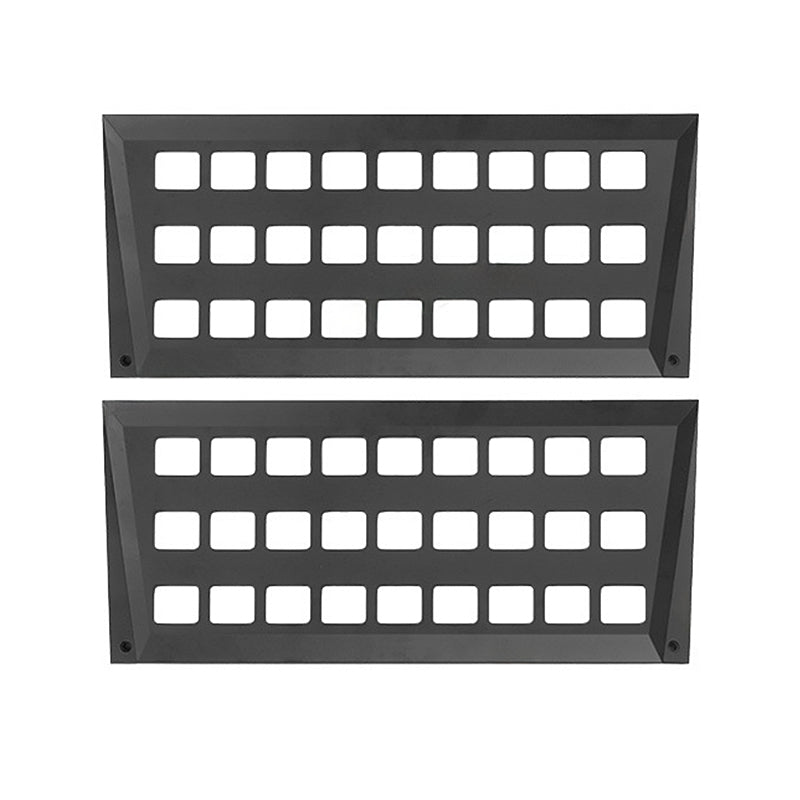Pair of rear trunk lower grille baffles for Tesla Cybertruck, designed to enhance rear airflow and vehicle aesthetics.