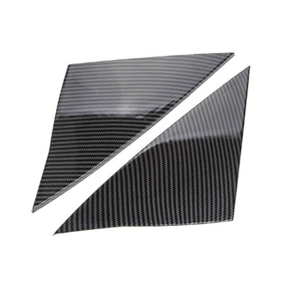 Tesla Model Y 2020-2025 A-pillar accent overlays, rear-view mirror triangle trim, self-adhesive exterior decor by Tesery.