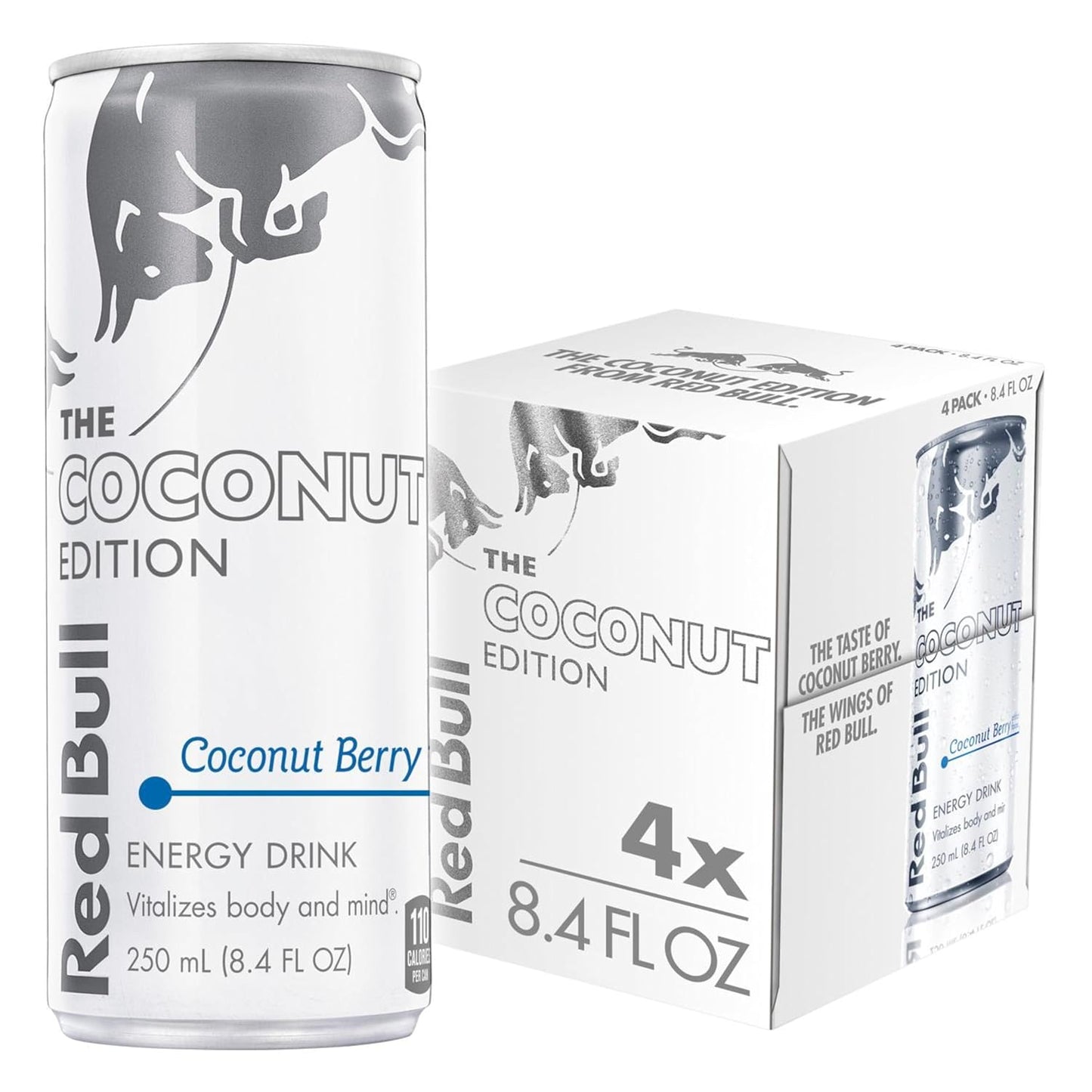 Red Bull Energy Drink Variety Pack with 24 cans featuring White Peach, Iced Vanilla Berry, and Pink Edition Wild Berries flavors.