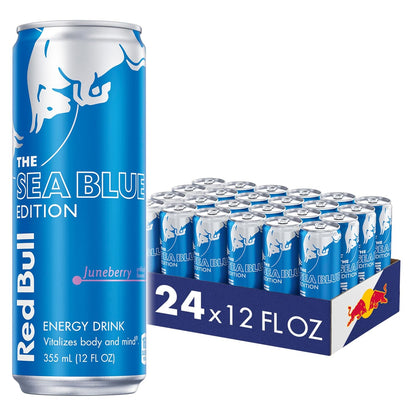 Red Bull Energy Drink Variety Pack with White Peach, Iced Vanilla Berry, and Pink Edition Wild Berries in 8.4 fl oz cans, 24-pack.