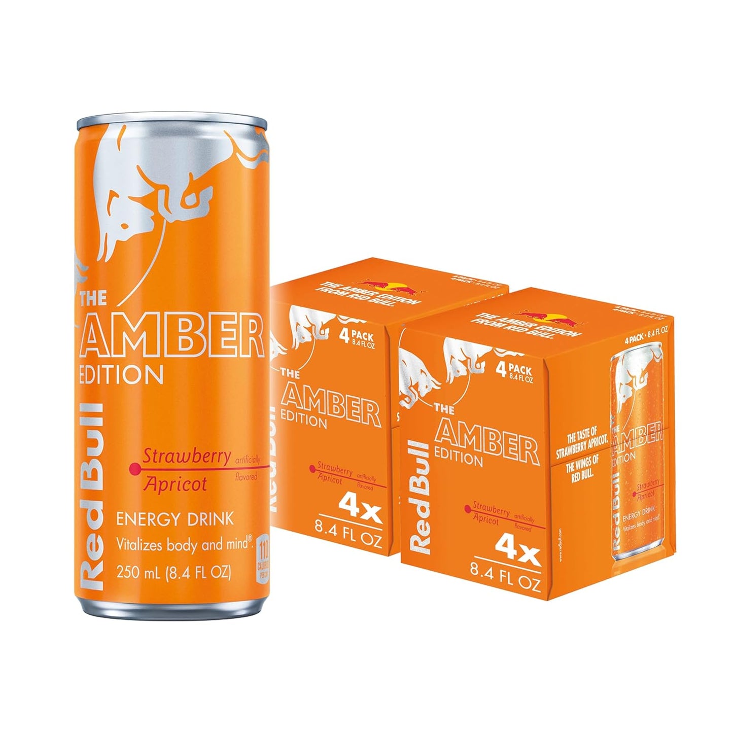 Red Bull Energy Drink Variety Pack with White Peach, Iced Vanilla Berry, Pink Edition Wild Berries cans, 8.4 fl oz, 24-pack.
