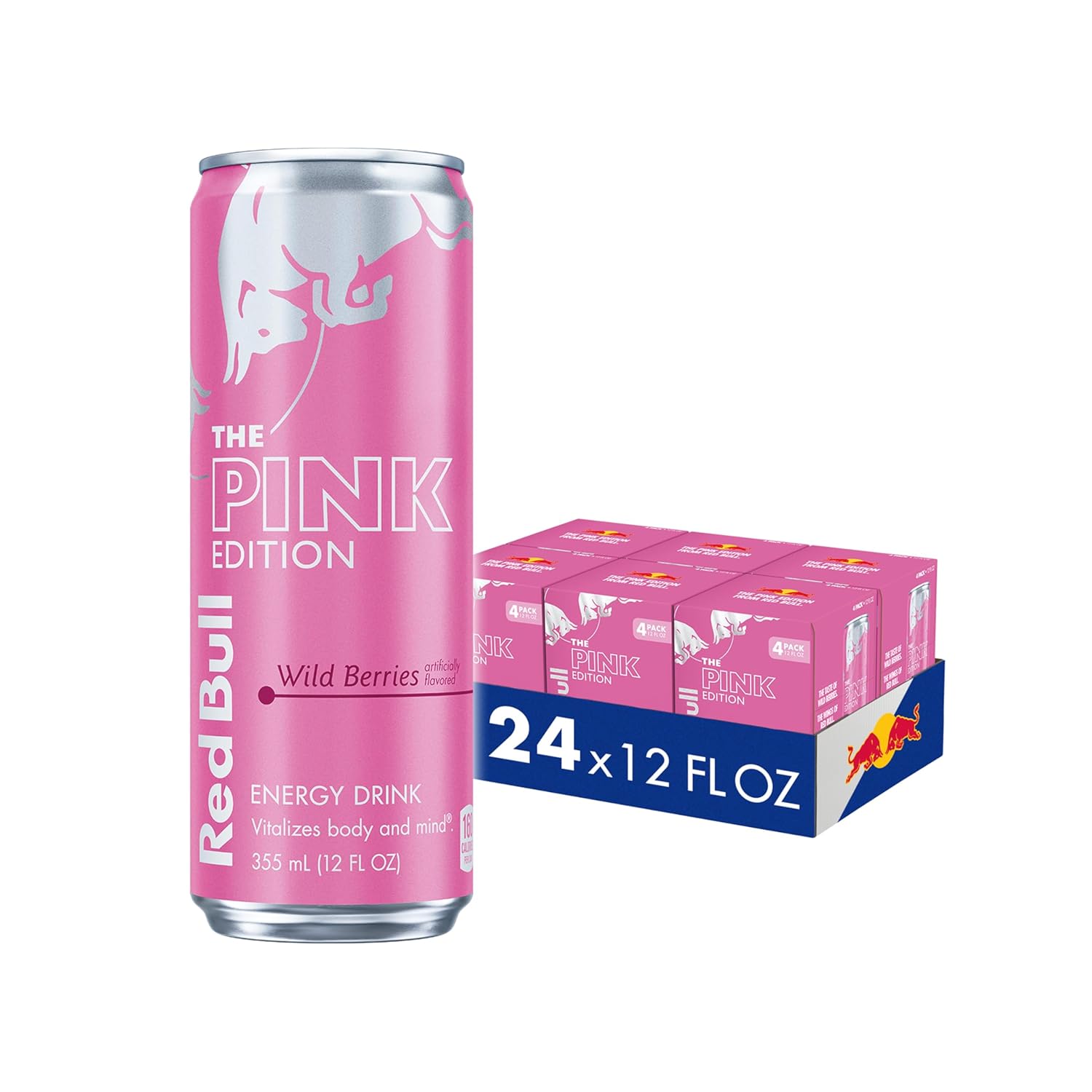 Four cans of Red Bull Red Edition Watermelon Energy Drink, 8.4 fl oz each, with vibrant red and green watermelon branding.